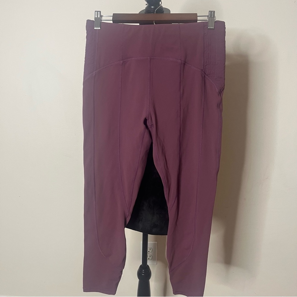 Fabletics‎ Pure Luxe High Rise Cropped Leggings Mauve Sz L
